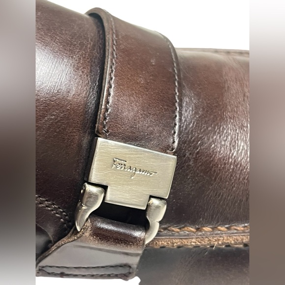 Rare Salvatore Ferragamo Florence Brown Leather Loafers - Italy size 9 - Picture 6 of 15